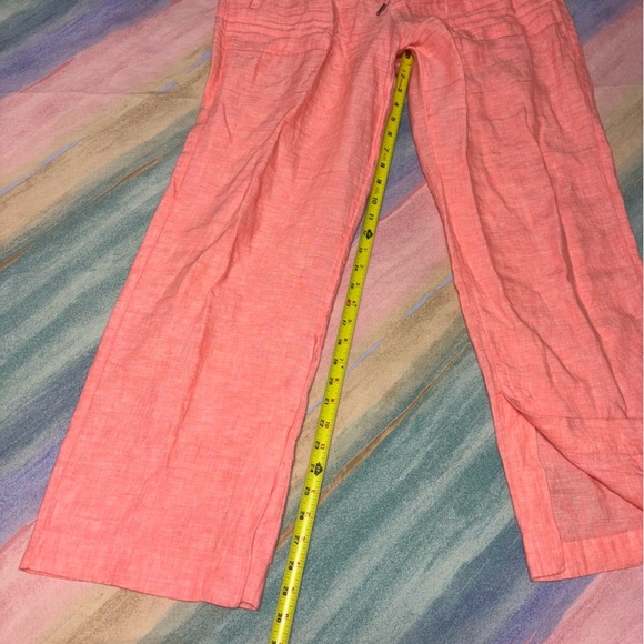 Athleta Retreat Linen Wide Leg Pant Sunset Glow size 8 Summer Beach - Picture 11 of 11